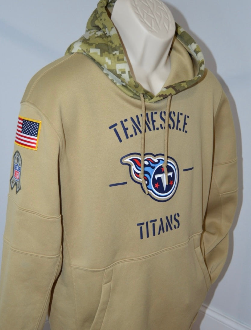 Tennessee Titans On-Field  “Salute to The Troops” Patched Hoodie (RARE)