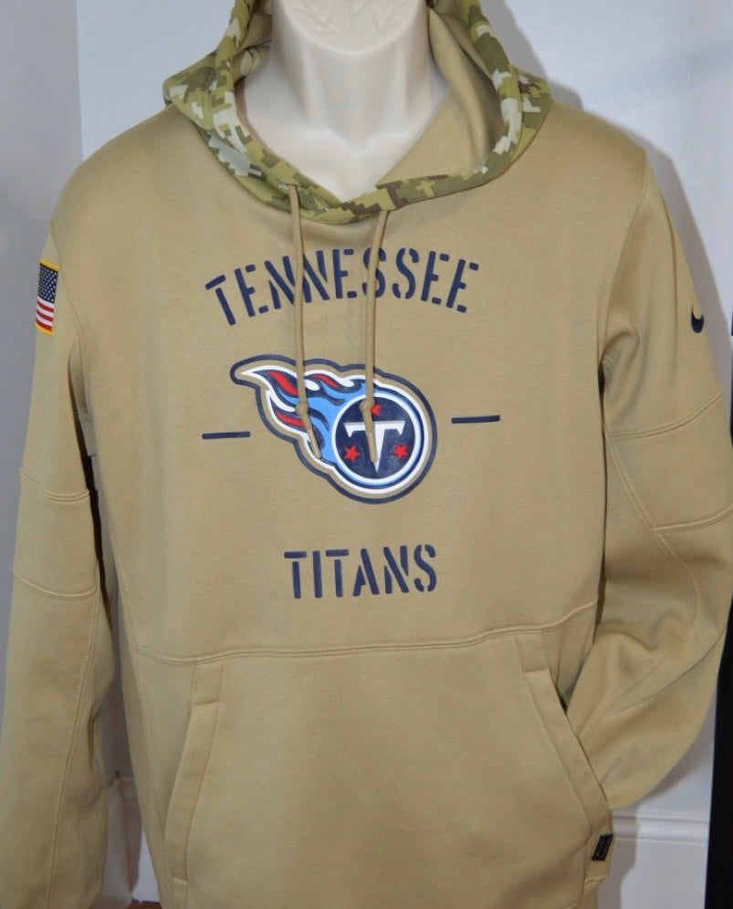 Tennessee Titans On-Field  “Salute to The Troops” Patched Hoodie (RARE)