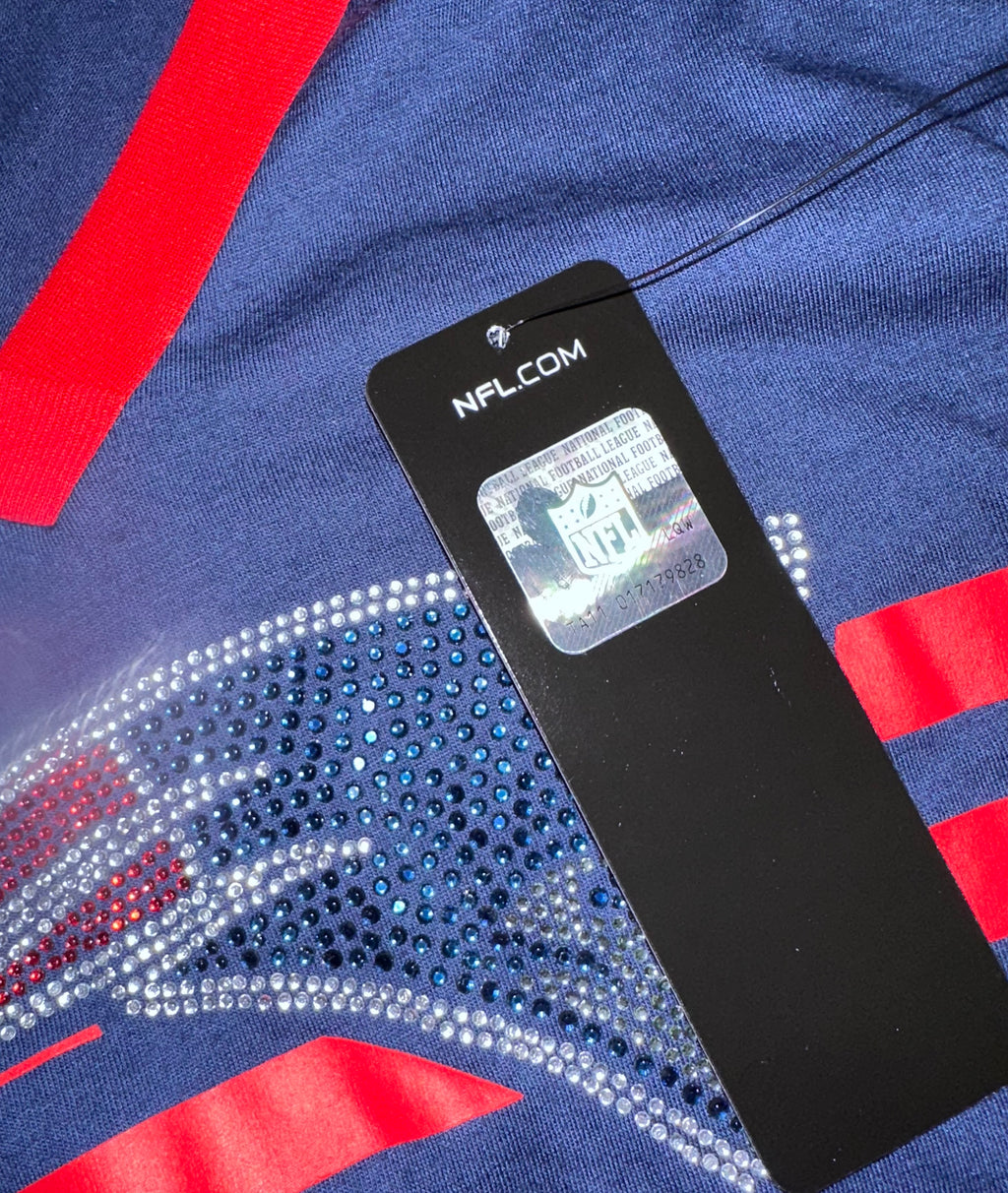 New England Patriots Bling Logo Tee, Sz XL(NWT)