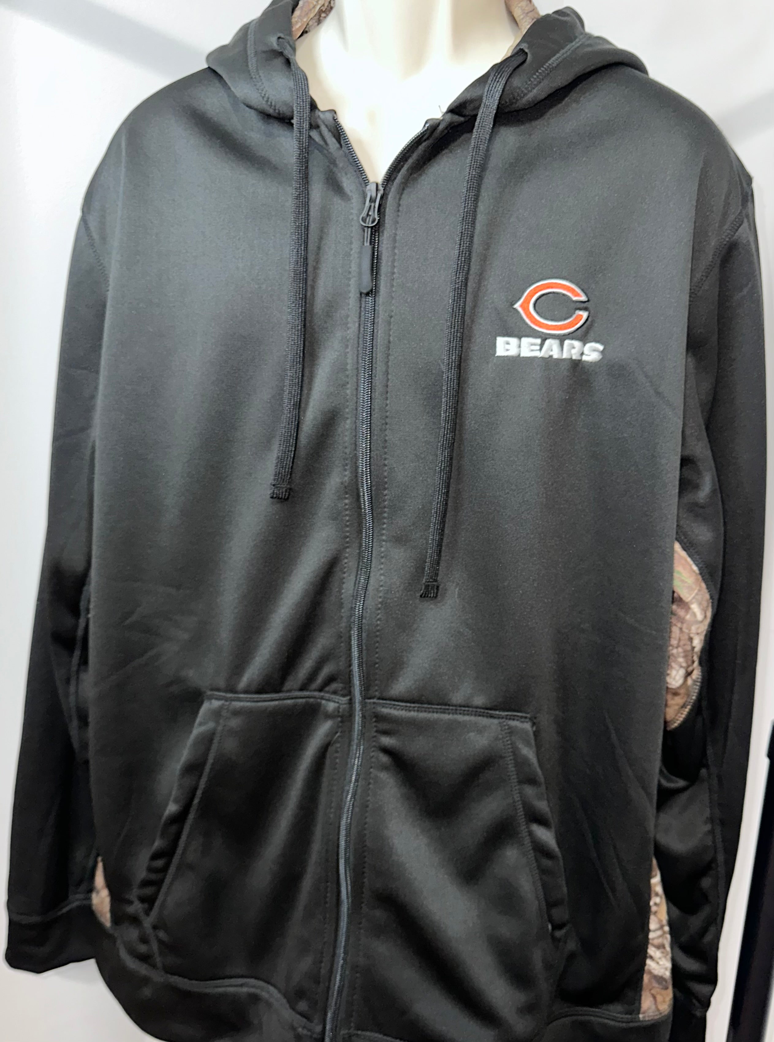 Chicago Bears Camouflage Full Zip Hoodie