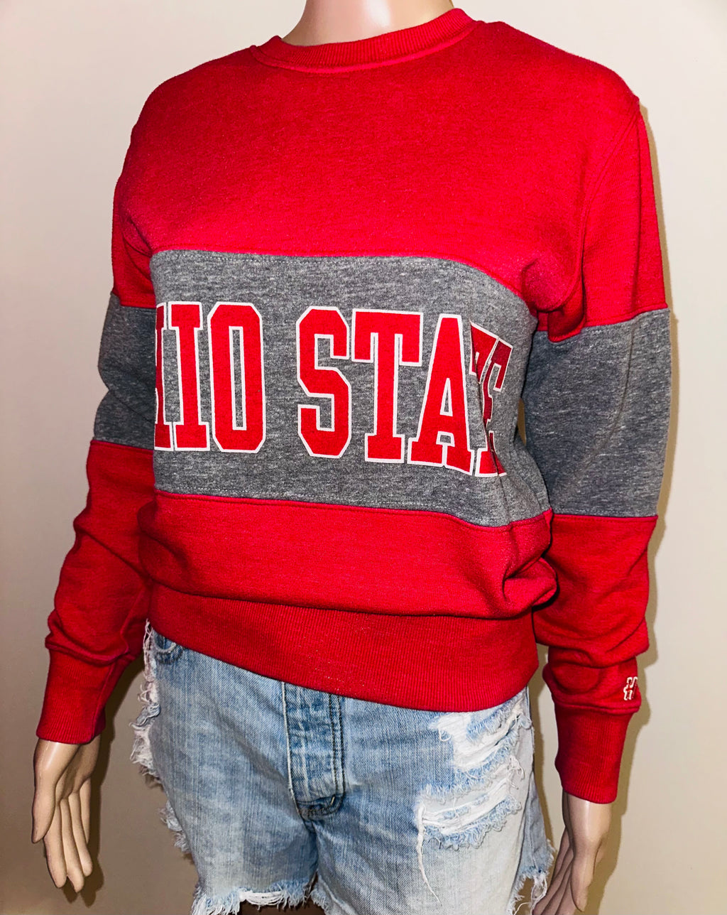 Ohio State Buckeyes Homage Crewneck Sweatshirt, Sz XS
