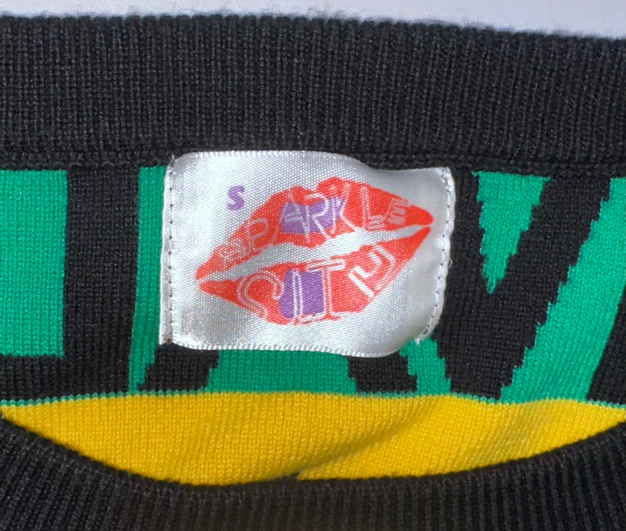 Mardi Gra Carnival Knit Sweater, Sz Small