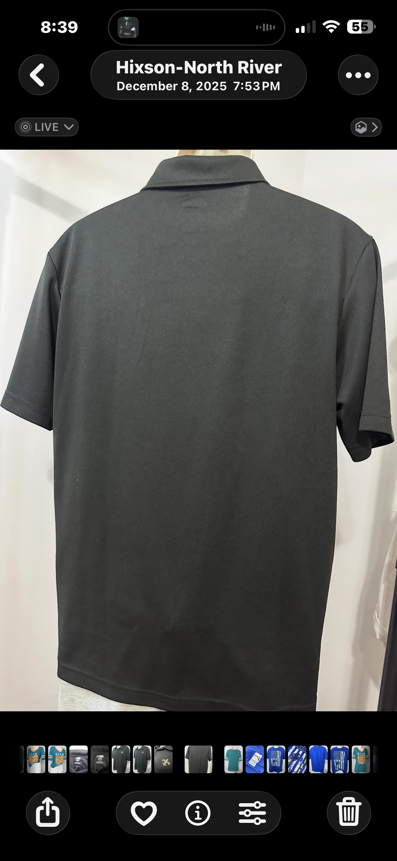 New Orleans Saints Golf Shirt Polo, Sz Large