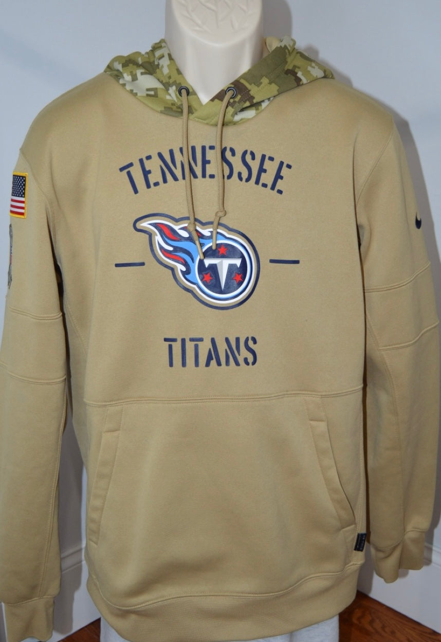 Tennessee Titans On-Field  “Salute to The Troops” Patched Hoodie (RARE)