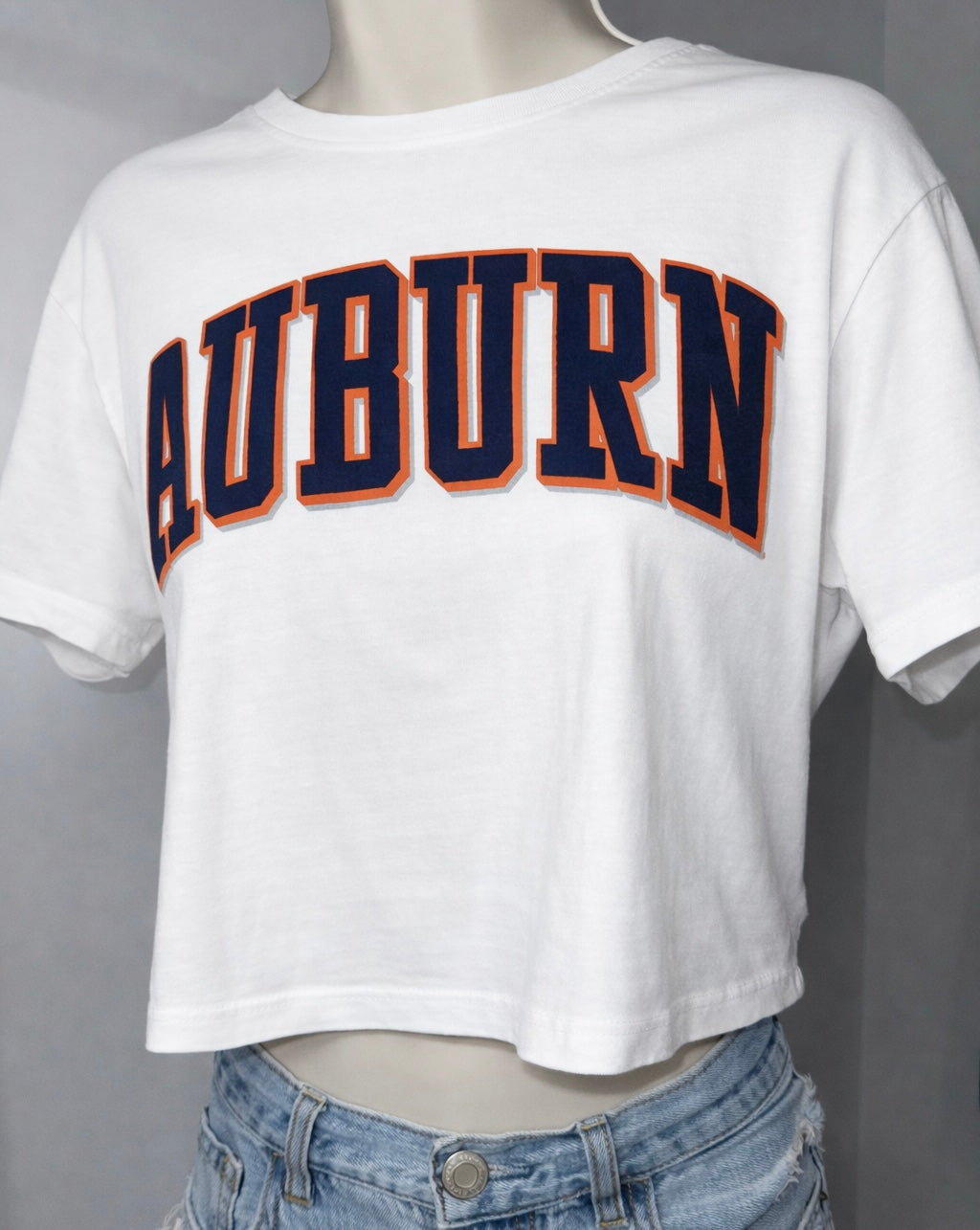 Auburn Tigers Cropped Tee, Sz Small