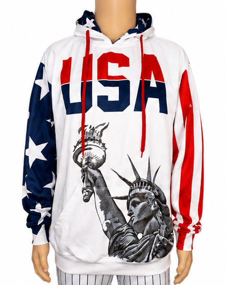 Patriotic America USA Liberty Hoodie, Adult XL