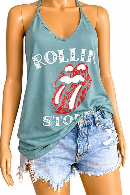 Rollin’ Stones T-back Tank-top Cover-up, Adult Sz Small